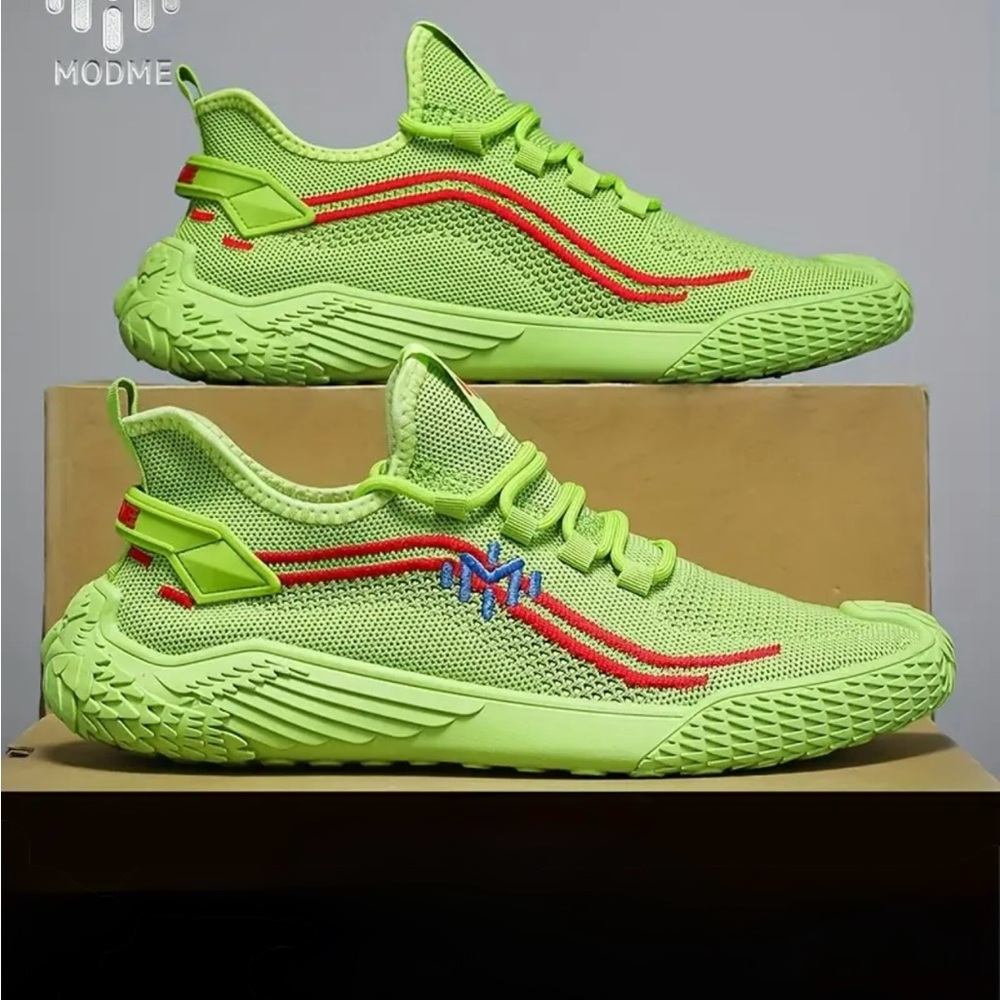 Green and Purple colors MODME Athletic Shoes with Textured Sole